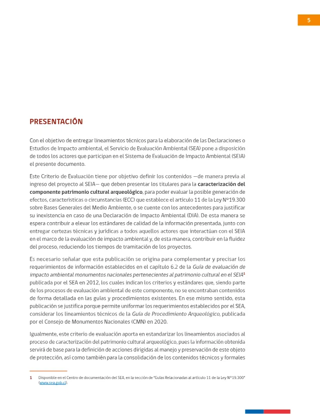 Página 8 de Criterio de evaluación en el SEIA: Caracterización del componente patrimonio cultural arqueológico