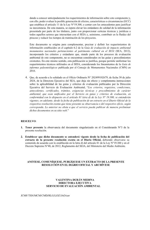 Página 2 de Criterio de evaluación en el SEIA: Caracterización del componente patrimonio cultural paleontológico