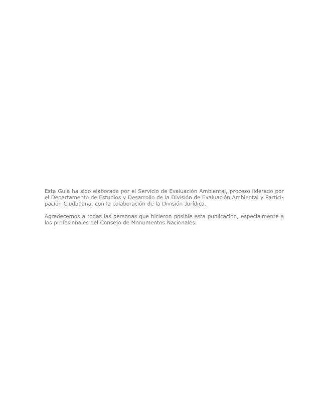 Página 3 de Guía de evaluación de impacto ambiental monumentos nacionales pertenecientes al patrimonio cultural en el SEIA